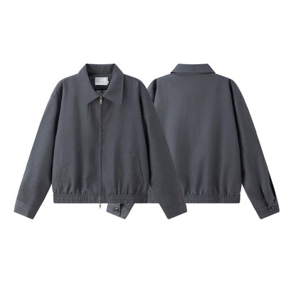 Unisex Lightweight Transition Blouson Jacket with Shirt Collar, Two-Way Zipper and Elastic Hem Shop Velvia