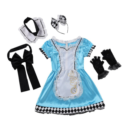 Girls costume in Victorian style with elaborate lace accents Shop Velvia