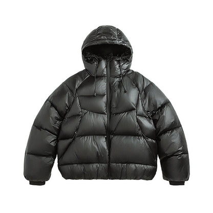 Unisex Quilted Down Jacket with Hood and Lightweight Thermal Insulation Shop Velvia