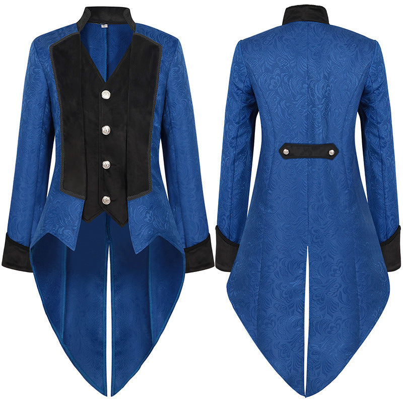 Men's tailcoat with swallowtail, embroidered lapel and ornamental cuff trim Shop Velvia
