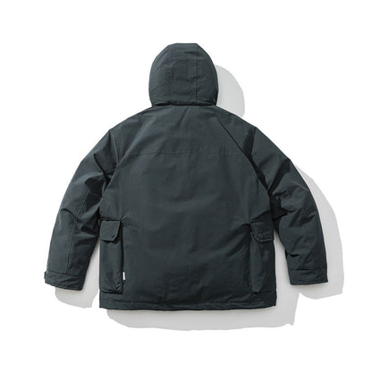Unisex Boxy Thermo Parka with hood, two-way snap button placket and adjustable sleeve cuffs Shop Velvia