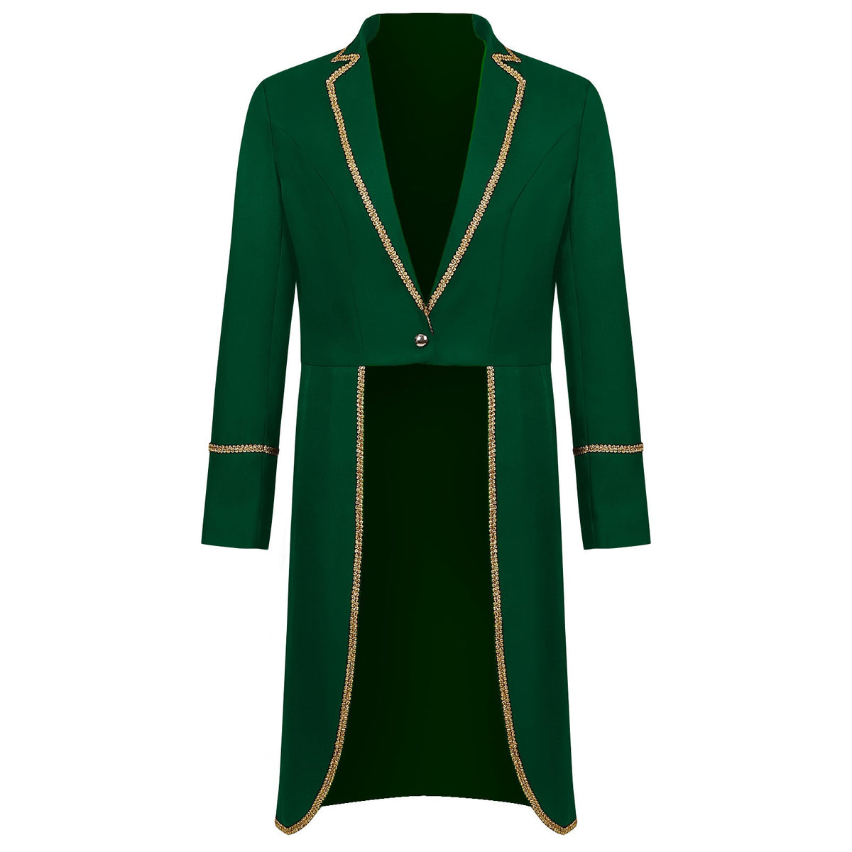 Women's longer tailored blazer coat with golden chain detail and single-breasted closure Shop Velvia