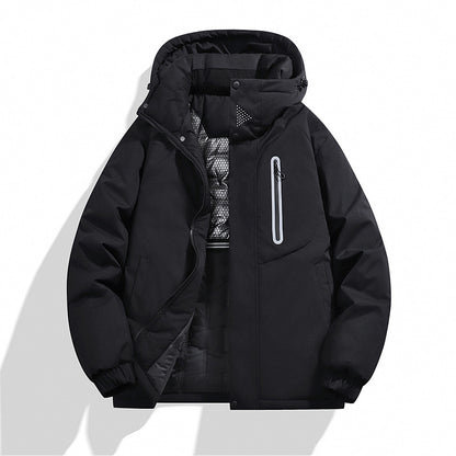 Men's Padded Hooded Winter Jacket with Water-Repellent Membrane and Welded Chest Pocket Shop Velvia