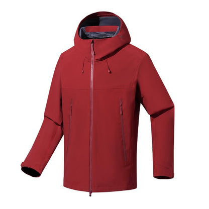 Men's water- and windproof softshell outdoor jacket with adjustable hood Shop Velvia