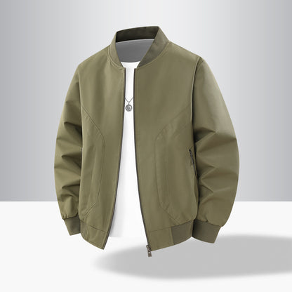 Men's Lightweight Windproof Bomber Jacket with Ribbed Cuffs and Zipper Pockets Shop Velvia