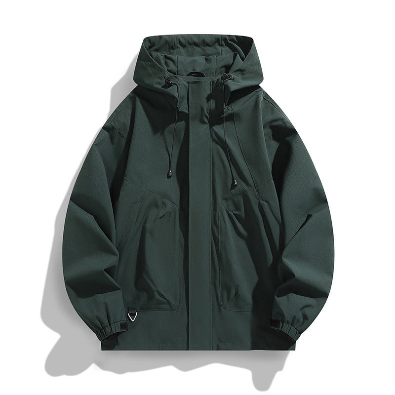 Unisex Lightweight Waterproof Utility Hoodie Jacket with Adjustable Cuffs and Large Pockets Shop Velvia
