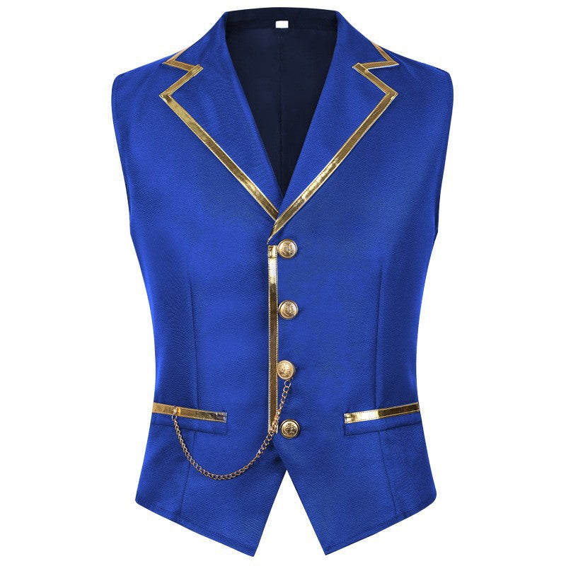 Unisex sleeveless lacing vest in historical LARP design with concealed zipper and metal eyelets Shop Velvia