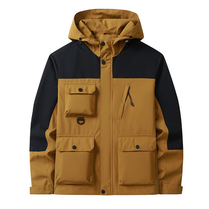 Men's Technical Utility Field Jacket with Hood, Multiple Pockets and Wind-Resistant Shell Shop Velvia