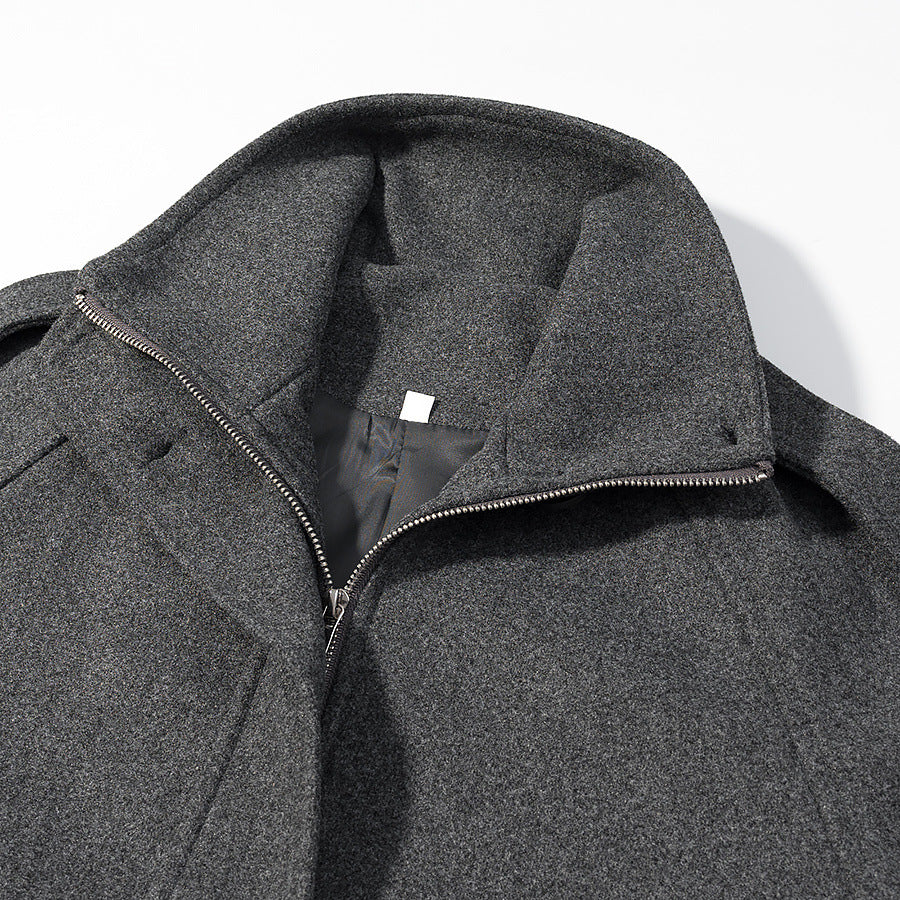Women's short cut wool blend cropped jacket with stand-up collar, epaulettes, and adjustable sleeve straps Shop Velvia