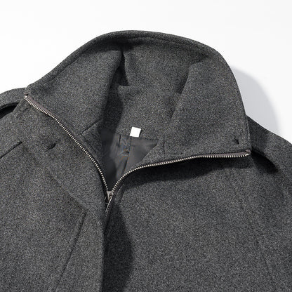 Women's short cut wool blend cropped jacket with stand-up collar, epaulettes, and adjustable sleeve straps Shop Velvia