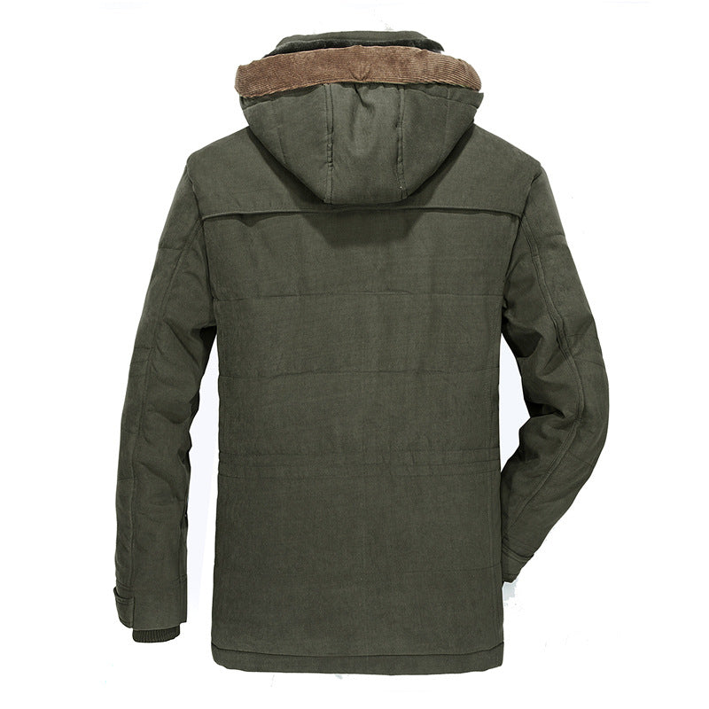 Men's winter parka with teddy lining, hood and water-repellent canvas outer layer Shop Velvia