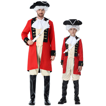 Men's Historical Soldier Costume with detailed Shop Velvia coat and accessories Shop Velvia