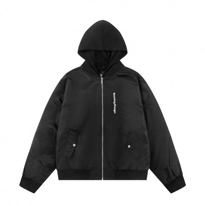 Unisex Oversize Hoodie Blouson Jacket with Ribbed Cuffs and Flap Pockets Shop Velvia