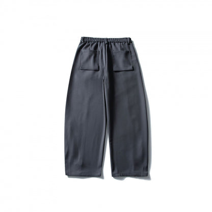 Men's loose ankle-length pleated pants with elastic waistband and adjustable hem Shop Velvia