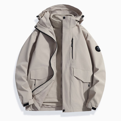 Men's Lightweight Softshell Rain Jacket with Detachable Fleece Lining, Sealed Seams and Multifunctional Pockets Shop Velvia
