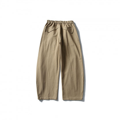 Men's Wide Utility Pants with Elastic Waistband and Distinctive Seam Panels Shop Velvia