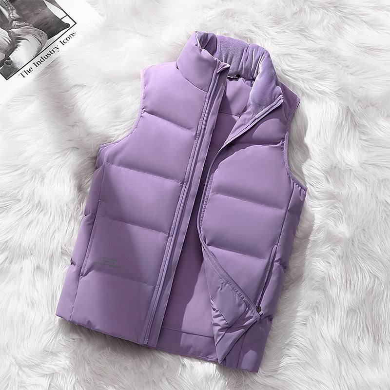 Women's quilted vest with thermal insulation and stand-up collar Shop Velvia