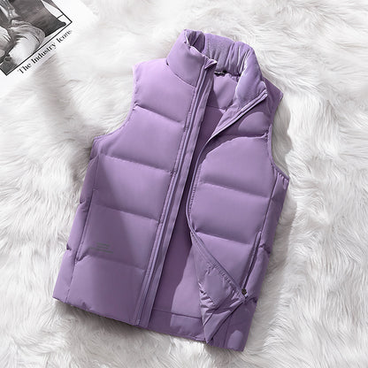 Women's quilted vest with thermal insulation and stand-up collar Shop Velvia