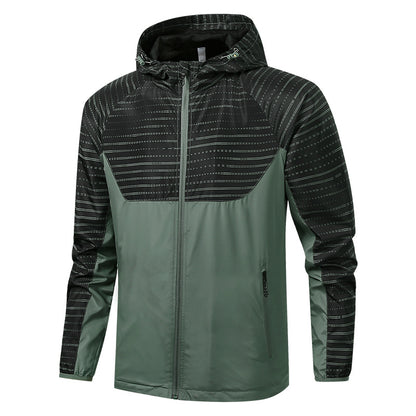 Men's Lightweight Reflective Hooded Windbreaker with Mesh Lining and Zipper Pockets Shop Velvia