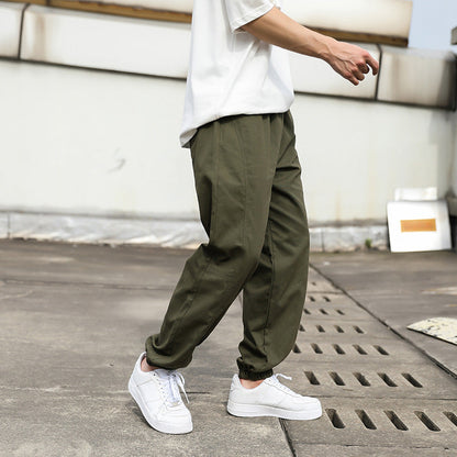 Men's Casual Cargo Pants with Elastic Waistband and Practical Side Pockets Shop Velvia
