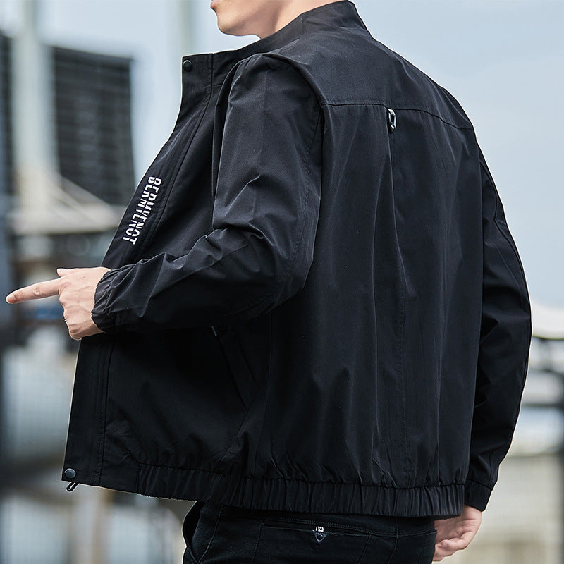Men's Lightweight Urban Tech Blouson with Nanocoating, Stand Collar and Concealed Zipper Pockets Shop Velvia