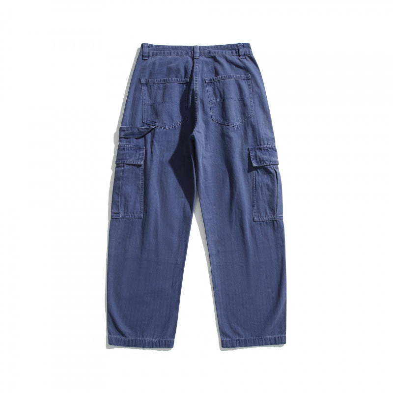 Men's Relaxed-Fit Carpenter Cargo Pants made of lightweight canvas with patch flap pockets Shop Velvia