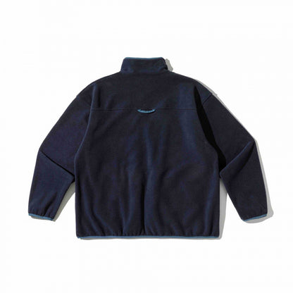 Unisex Oversized Fleece Pullover with Half Zip, Stand-Up Collar and Side Pockets Shop Velvia