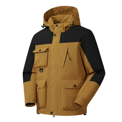 Men's Technical Utility Field Jacket with Hood, Multiple Pockets and Wind-Resistant Shell Shop Velvia