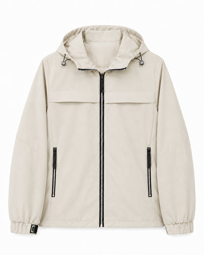 Men's lightweight water-repellent hooded softshell jacket with zip pockets Shop Velvia