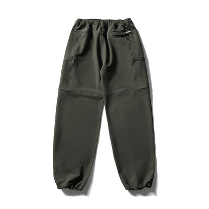 Men's Technical Cargo Casual Pants with Elastic Waistband, Knee Panels, and Zipper Pockets Shop Velvia