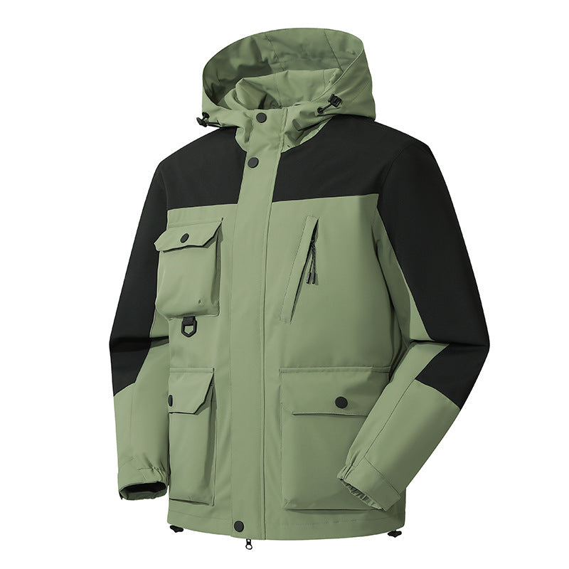 Men's Technical Utility Field Jacket with Hood, Multiple Pockets and Wind-Resistant Shell Shop Velvia