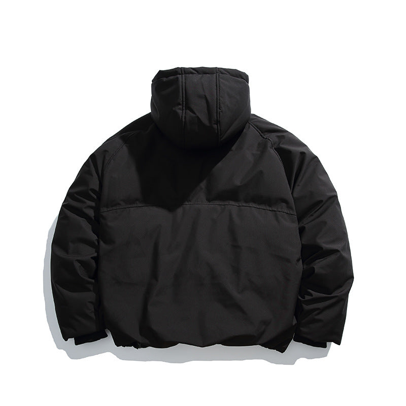 Unisex Padded Oversized Quilted Jacket with Asymmetrical Zipper Shop Velvia