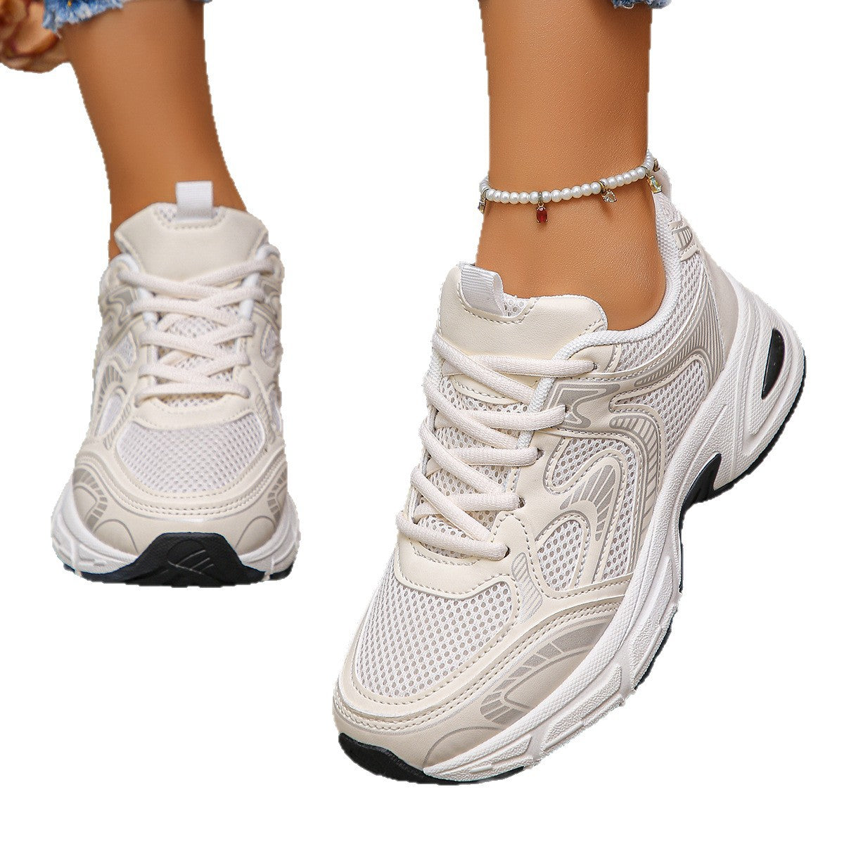 Women’s sporty sneakers with breathable mesh design and cushioned sole Shop Velvia