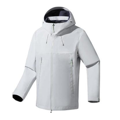 Men's water- and windproof softshell outdoor jacket with adjustable hood Shop Velvia