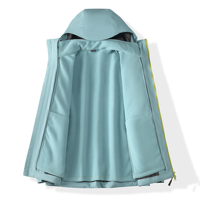 Men's Multifunctional Softshell Jacket with Removable Fleece Lining, Tactical Zipper Pockets and Hood Shop Velvia