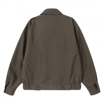 Men's Lightweight Boxy Field Jacket with Shirt Collar, Concealed Button Placket and Elastic Hem Shop Velvia