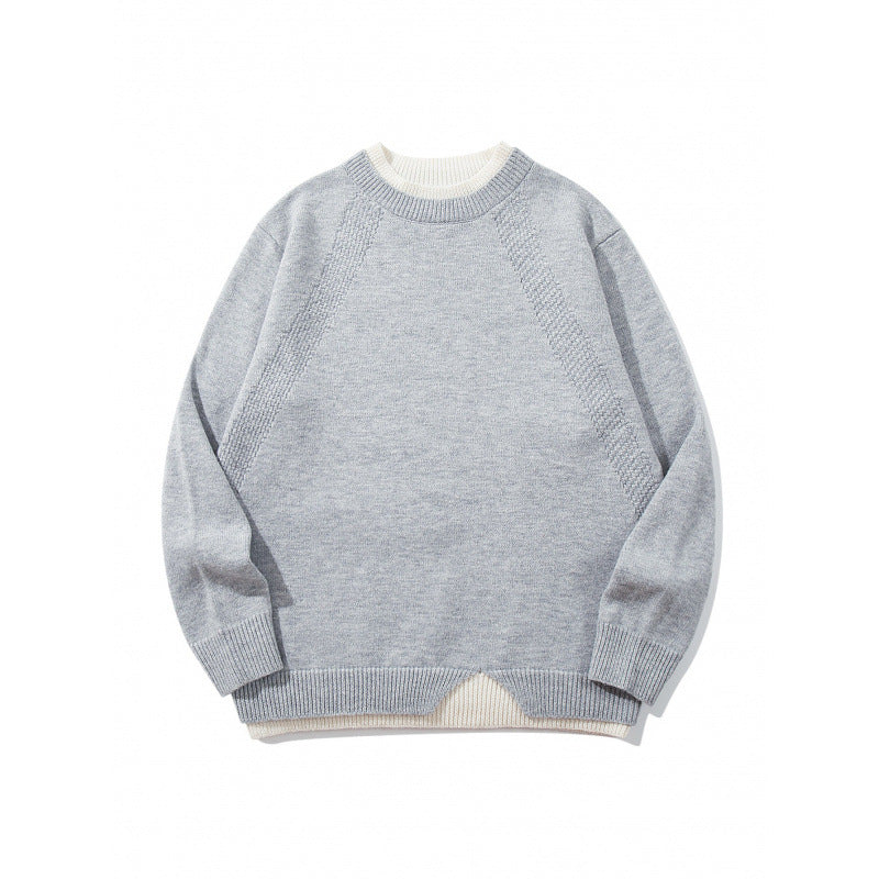 Unisex fine knit sweater with raglan seam and triangular hem adornment Shop Velvia