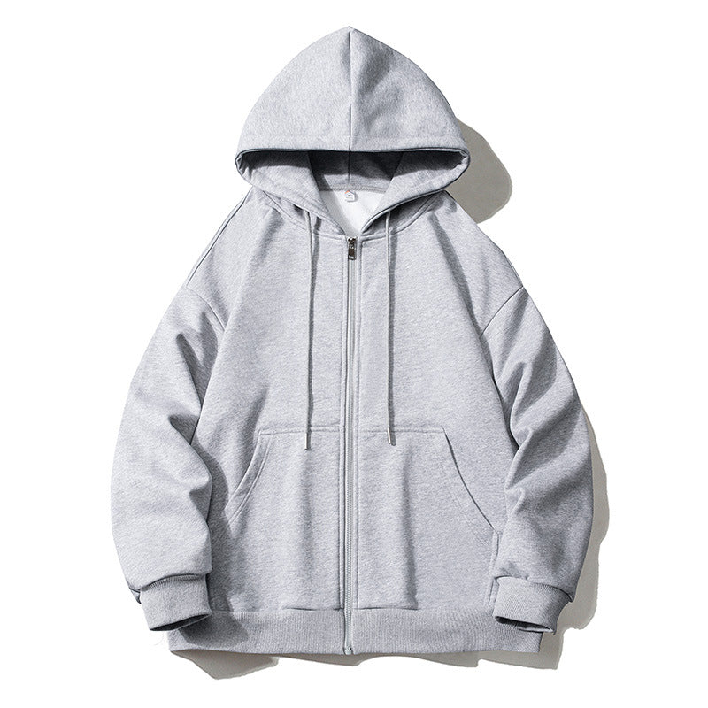 Men's hoodie zip-up jacket with full zip, oversized fit, and raglan sleeves Shop Velvia