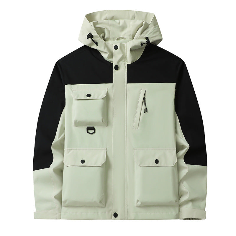 Men's Technical Utility Field Jacket with Hood, Multiple Pockets and Wind-Resistant Shell Shop Velvia