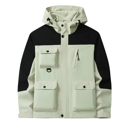 Men's Technical Utility Field Jacket with Hood, Multiple Pockets and Wind-Resistant Shell Shop Velvia