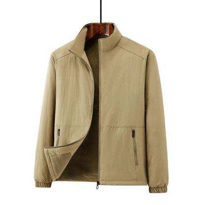 Men's lightweight transitional jacket with fleece lining and stand-up collar Shop Velvia