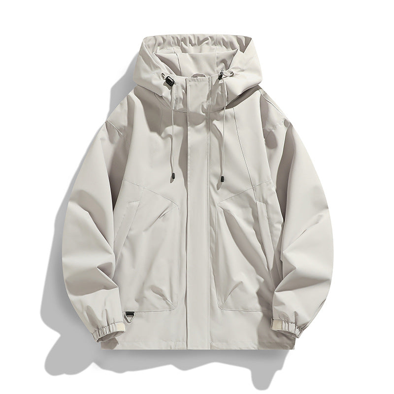 Unisex Lightweight Waterproof Utility Hoodie Jacket with Adjustable Cuffs and Large Pockets Shop Velvia