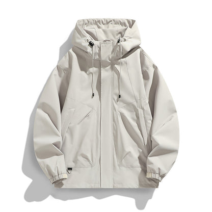 Unisex Lightweight Waterproof Utility Hoodie Jacket with Adjustable Cuffs and Large Pockets Shop Velvia