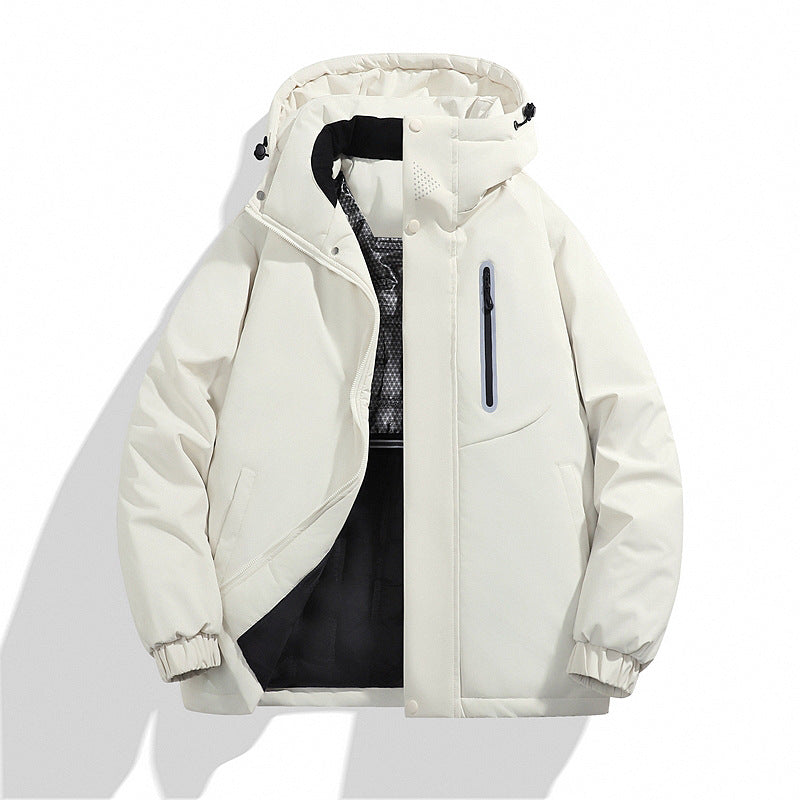 Men's Padded Hooded Winter Jacket with Water-Repellent Membrane and Welded Chest Pocket Shop Velvia