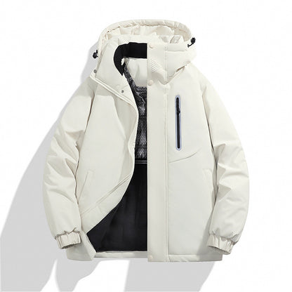 Men's Padded Hooded Winter Jacket with Water-Repellent Membrane and Welded Chest Pocket Shop Velvia