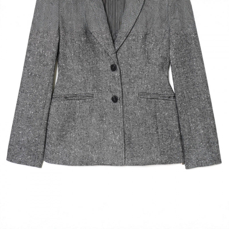 Women's Tailored Wool Blend Blazer with Notched Lapel and Patch Pockets Shop Velvia
