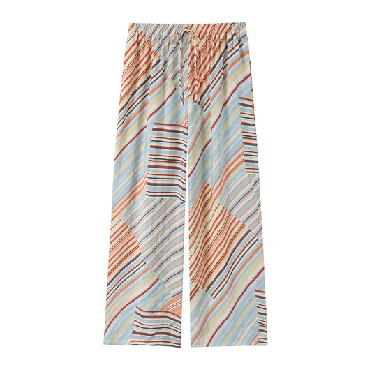 Women’s Wide Linen Trousers with Drawstring and Patch Pockets Shop Velvia
