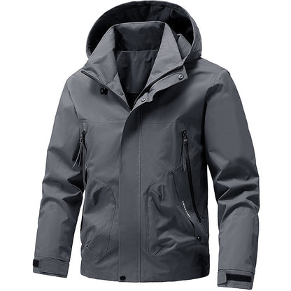 Men's Breathable Softshell Outdoor Jacket with Windproof Membrane, Adjustable Hood and Zipper Pockets Shop Velvia