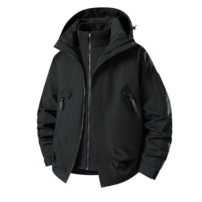 Men's 3-in-1 Softshell Parka with removable fleece inner jacket and technical hood Shop Velvia