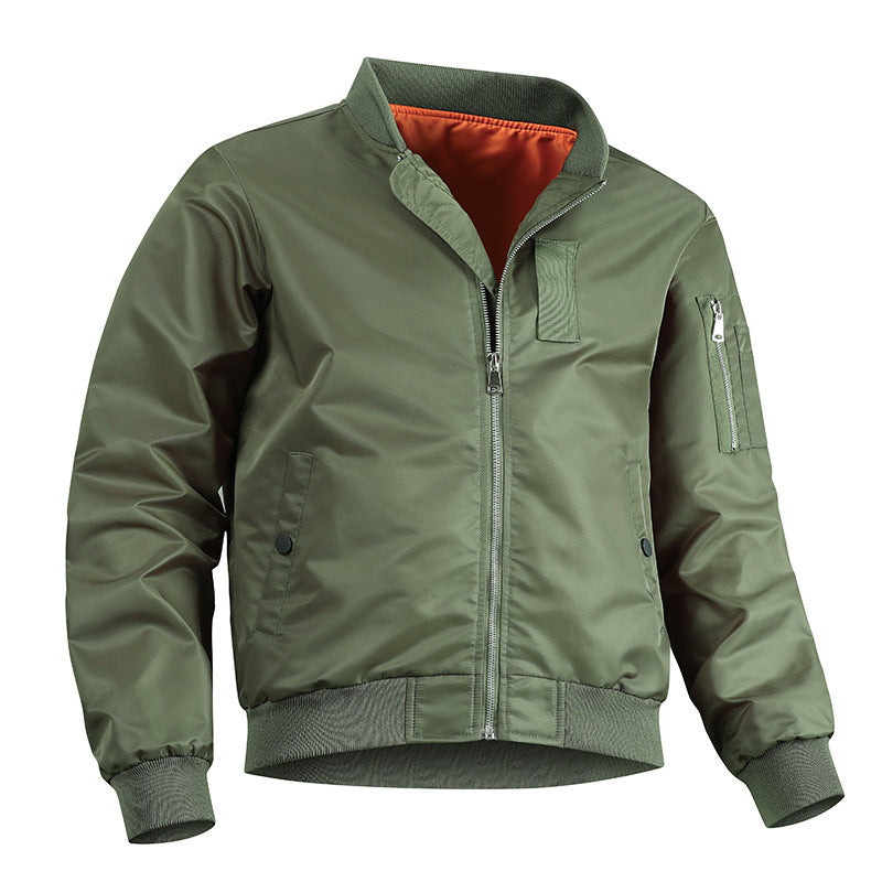 Men's Lightweight Flight Bomber Jacket with Water-Repellent Shell and Contrast Lining Shop Velvia